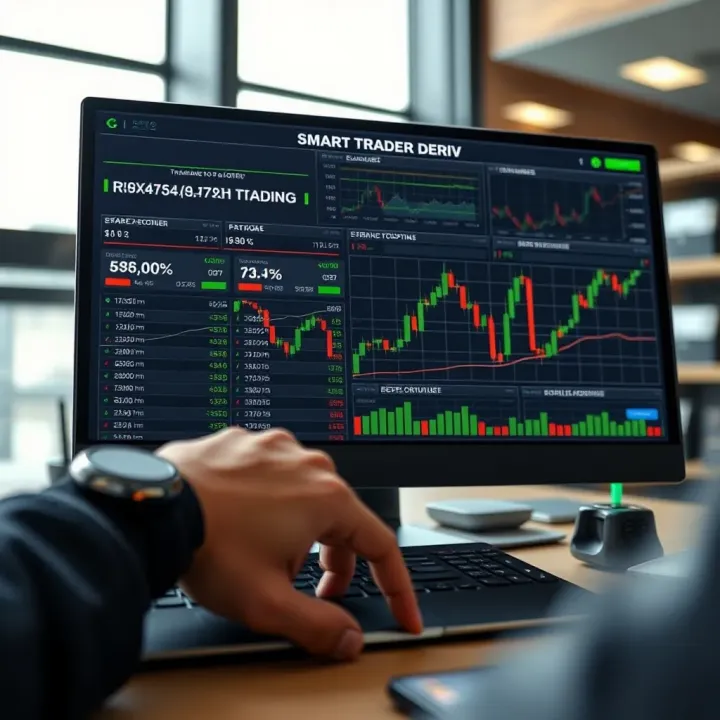 Graphical representation of risk management strategies and trading instruments available on Smart Trader Deriv