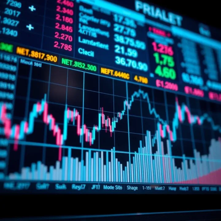 Graph showing the influence of trading bots on financial market dynamics and price movements