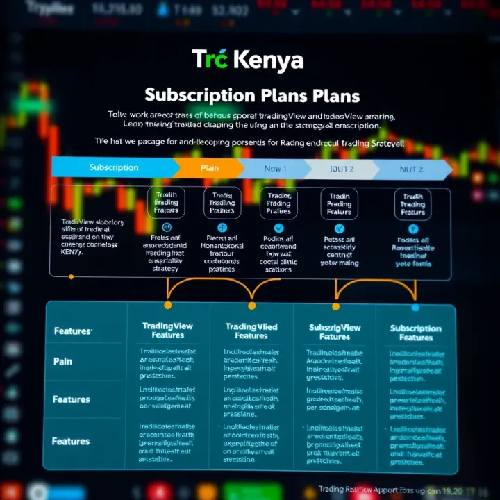 Diagram illustrating subscription plan options and key features available on TradingView tailored for enhancing trading strategies in Kenya