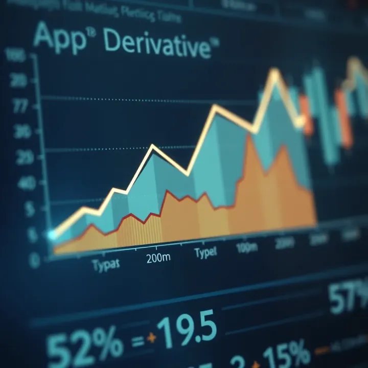 Graph illustrating the mathematical concept of derivatives applied to app performance metrics
