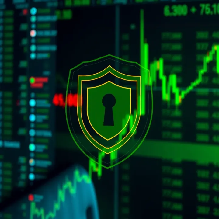 Security Features for Safe Binary Trading Illustration of a shield symbol representing secure and safe binary trading practices