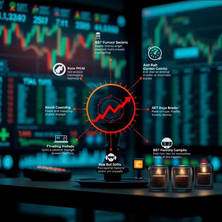 Types of Forex Trading Bots and Their Characteristics Diagram illustrating different types of forex trading bots and their key features