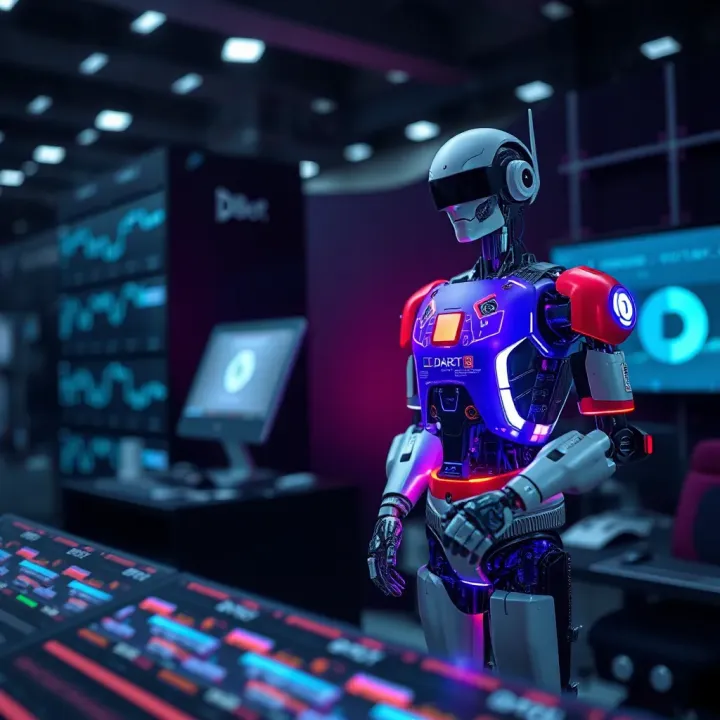 Abstract illustration representing DBot's advanced technology and automation capabilities