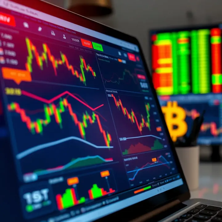 User interface of Deriv trading platform showing various financial charts and market options