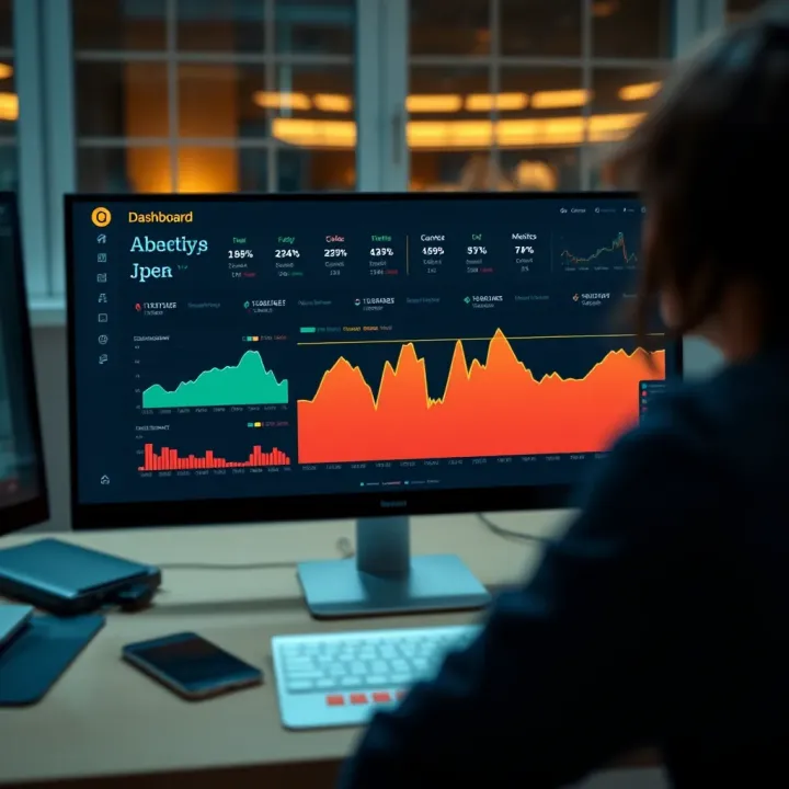 Dashboard interface showing key metrics and charts of the Deriv analysis tool