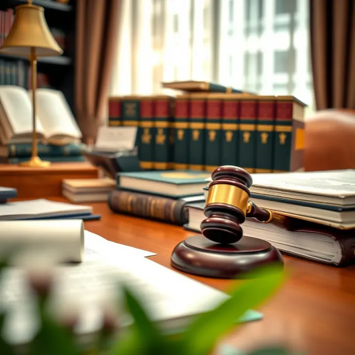 Legal books and documents arranged on a desk symbolizing Kenyan legal framework
