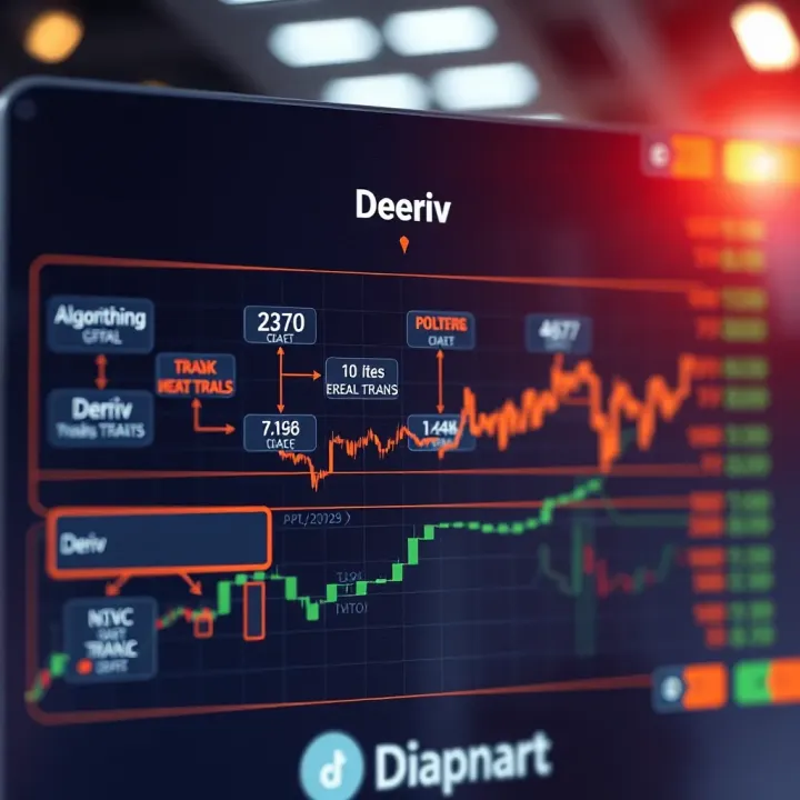 Diagram showing the algorithmic workflow of a Deriv trading bot analyzing market trends