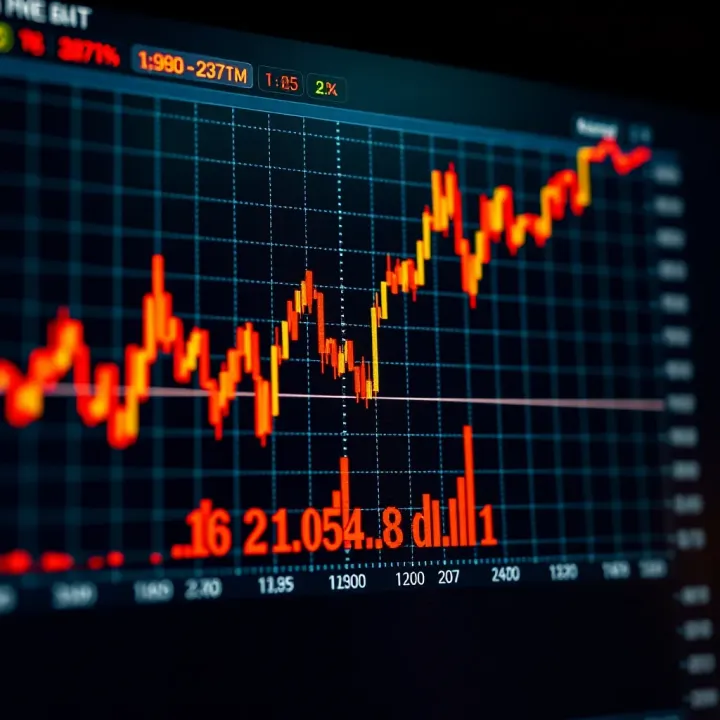 Currency Market Trends and Binary Options Returns Visualization Graph depicting currency market trends and binary options returns