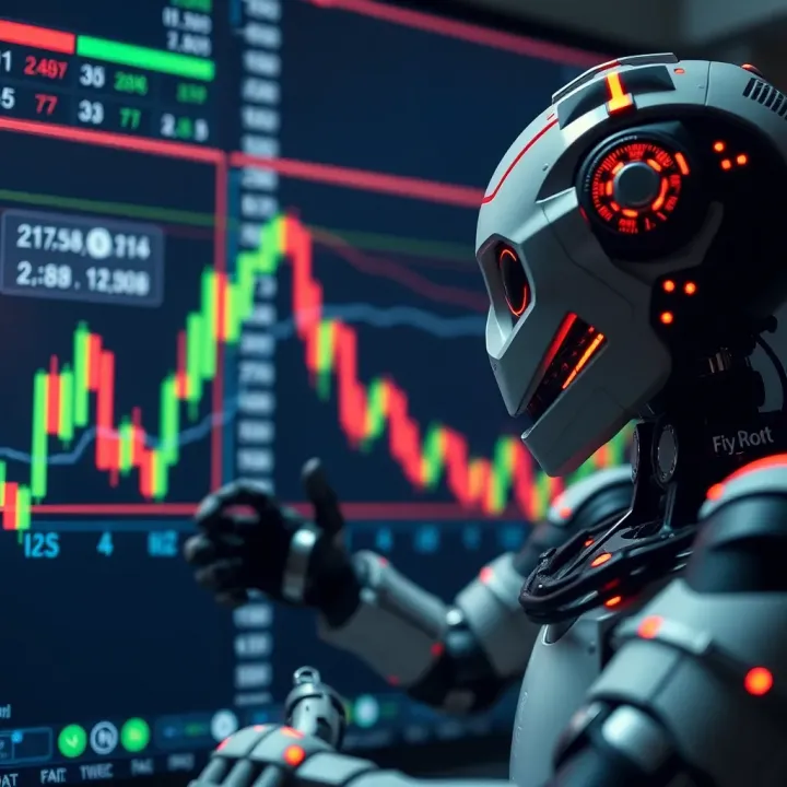 Automated system executing forex trades on a digital currency market chart