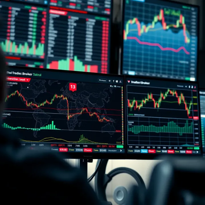Dashboard displaying international trading options on Interactive Brokers platform