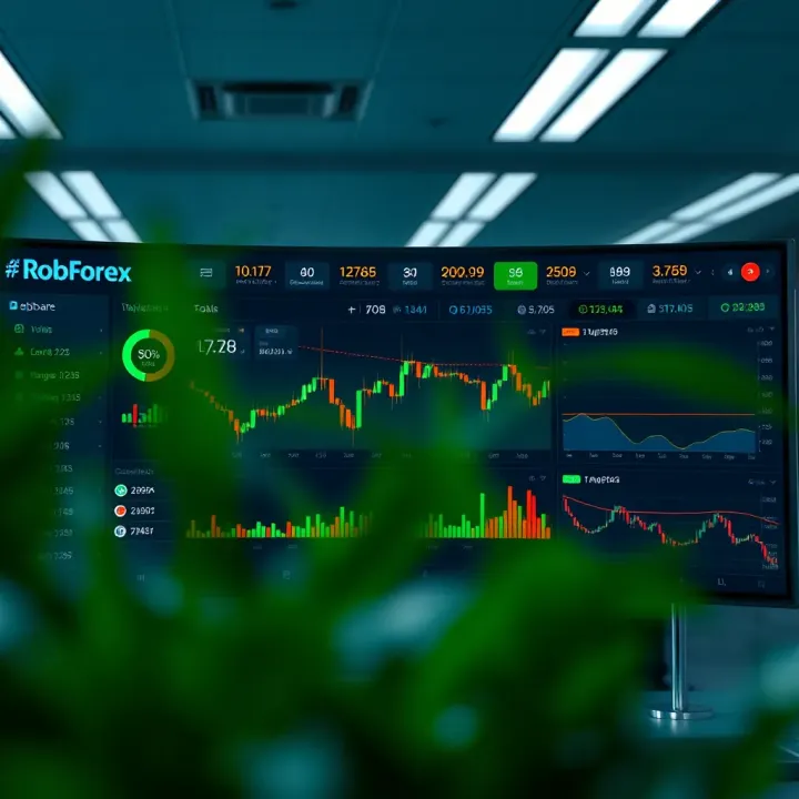 Dashboard view of RoboForex members area showcasing account management and trading tools