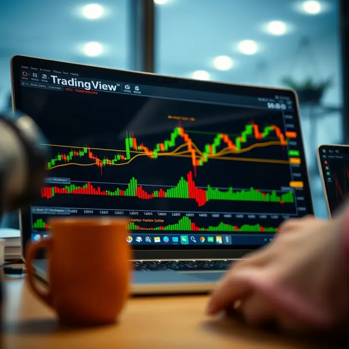 Customised Market Analysis Using TradingView Tools Customised TradingView chart displaying trend lines and technical indicators for market analysis
