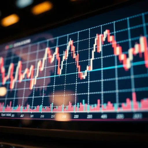 Currency Price Fluctuations Highlighting Forex Volatility Graph showing currency price fluctuations indicating high volatility in forex trading
