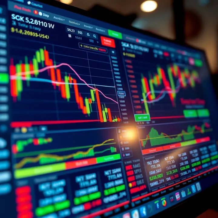TradingView platform displaying detailed financial charts and technical indicators